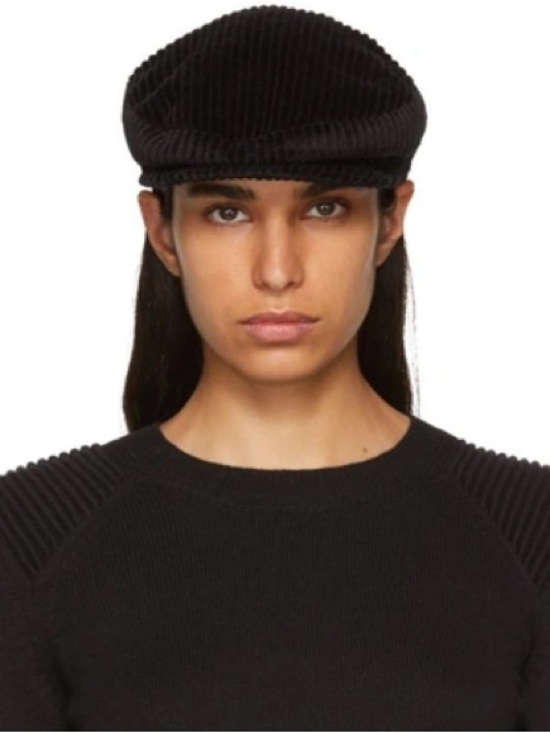 Isabel Marant Accessories - ISABEL MARANT Black Corduroy Gabor Flat Cap Hat S/M